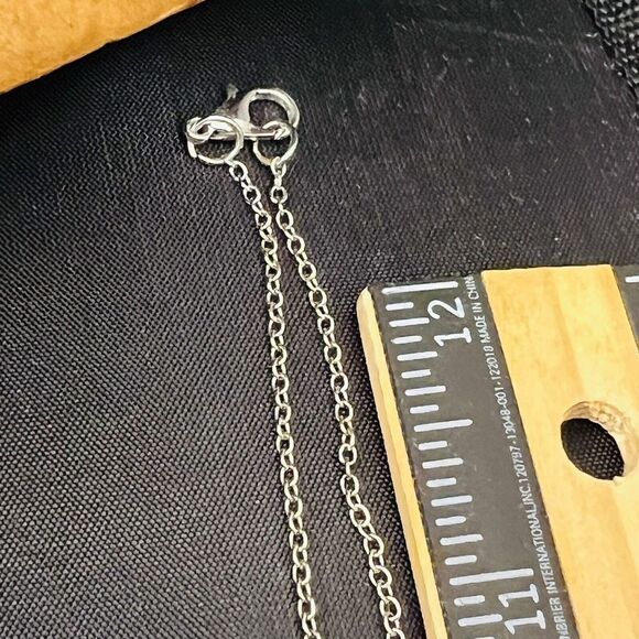 MOM Filigree Crescent Moon Necklace Mother Birthday Mothersday Gift Silver Pink - Picture 7 of 8